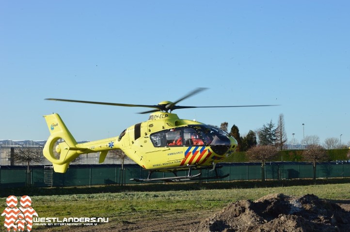 Traumahelikopter naar de Maasdijk