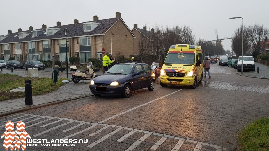 Scooterrijder gewond na ongeluk Rijnweg