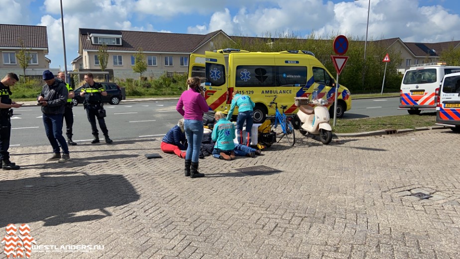 Scooterrijder gewond bij ongeluk Nieuwlandse Polderweg