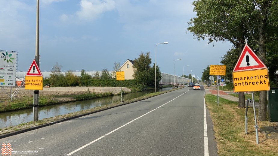 Wegafsluiting Nieuweweg Honselersdijk tot februari 2022