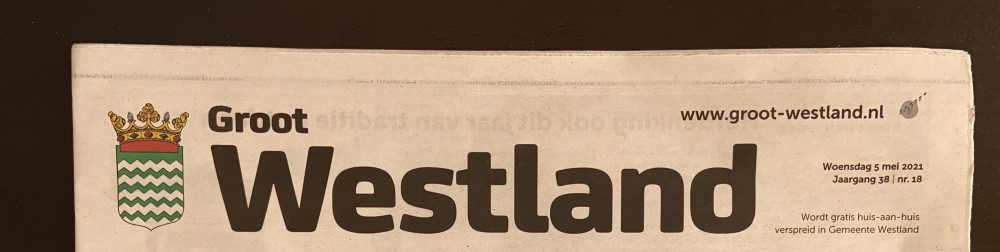 Weekkrant Groot Westland stopt eind mei