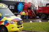Forse schade door ongeluk vrachtwagens bij Waalhavenweg